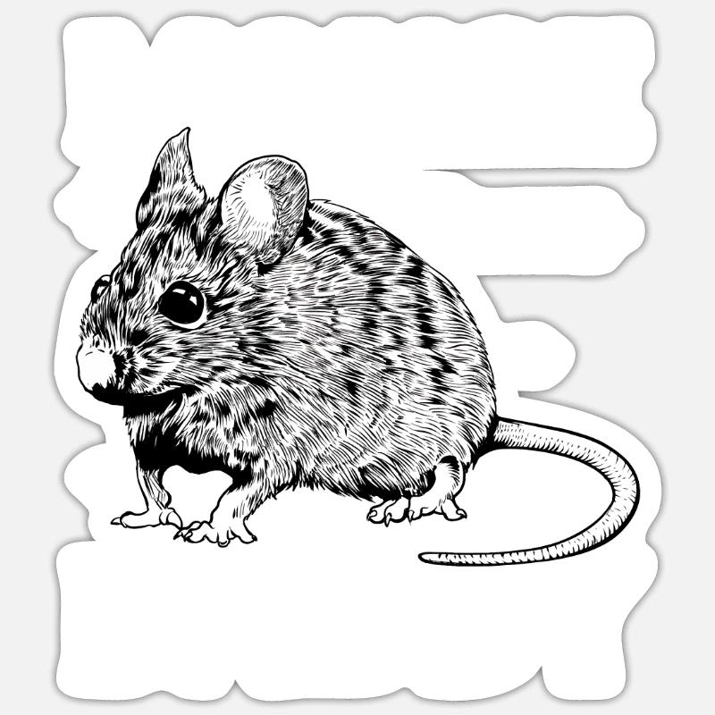 Mäusebesitzer - Mäuse Papa - Sticker Größe S (10 x 10 cm) - Mattweiß