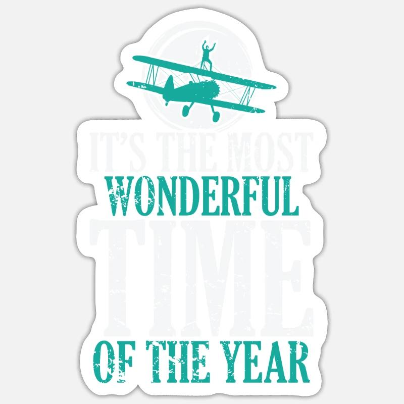 La période la plus merveilleuse de l’année Wing Walker Sticker taille S (10 x 10 cm)
