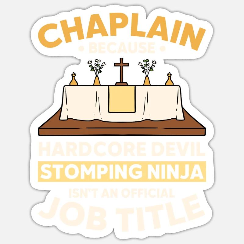 Chaplain Pastor Sticker size S (10 x 10 cm)