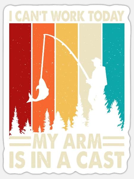 Angeln Angler - Sticker Größe S (10 x 10 cm) - Mattweiß