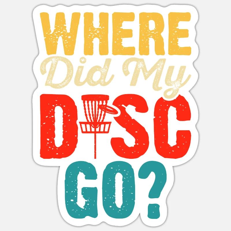 Discgolf Disc Golf - Sticker taille S (10 x 10 cm) - blanc mat