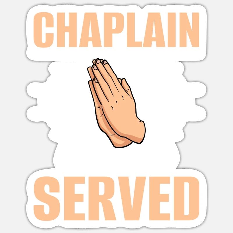 Chaplain Parish Priest - Sticker size S (10 x 10 cm) - white matte