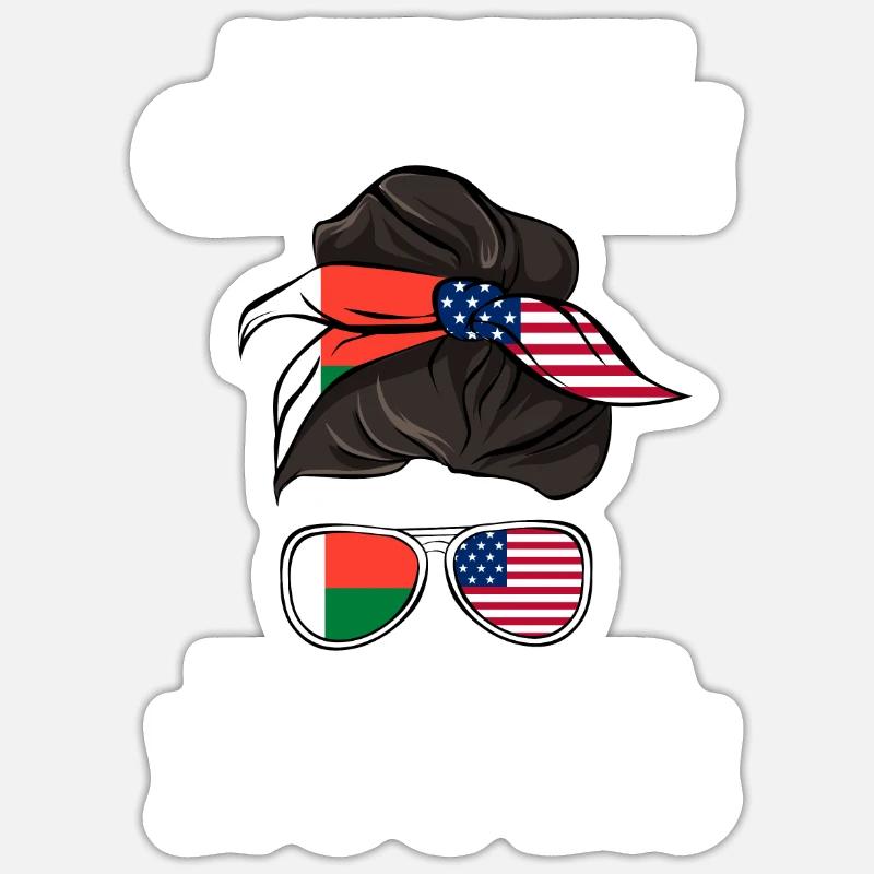 Madagascar - Sticker size S (10 x 10 cm) - white matte