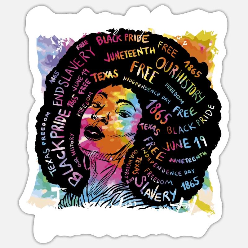 Juneteenth 1865 Remembering My Ancestors Sticker size S (10 x 10 cm)