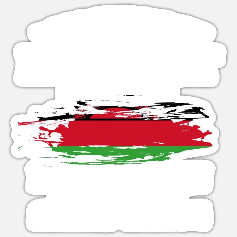 Malawi - Sticker Größe S (10 x 10 cm) - Mattweiß