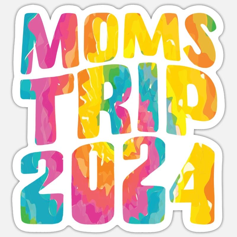 Moms Trip 2024 - Sticker Größe S (10 x 10 cm) - Mattweiß