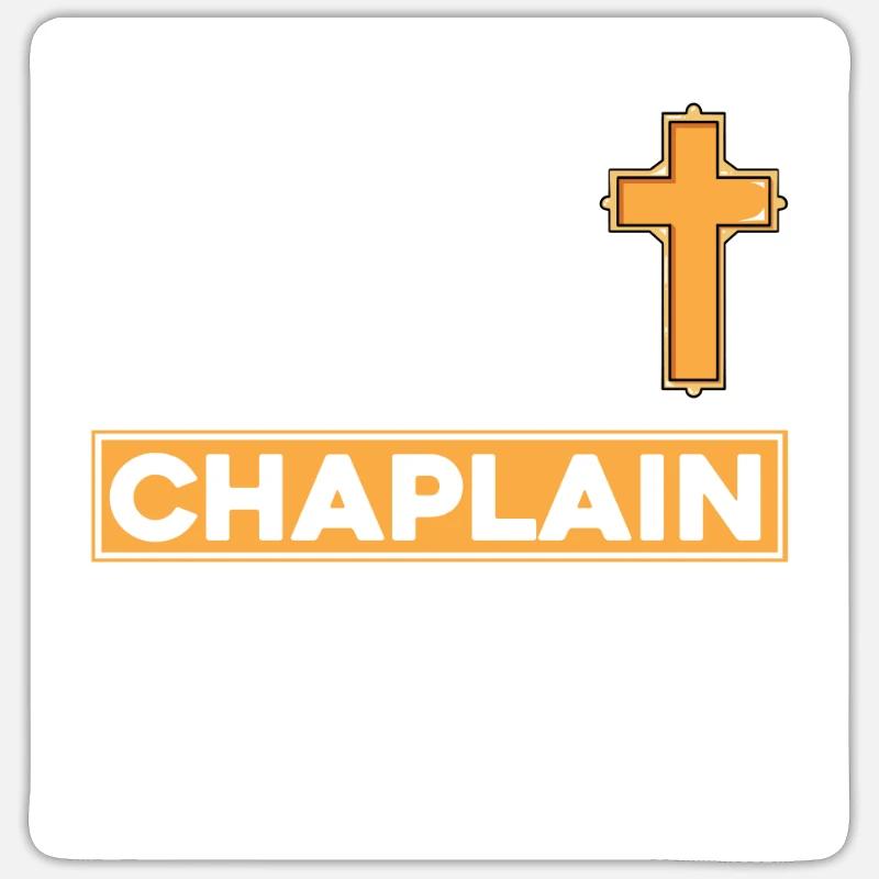 Chaplain Parish Priest - Sticker size S (10 x 10 cm) - white matte
