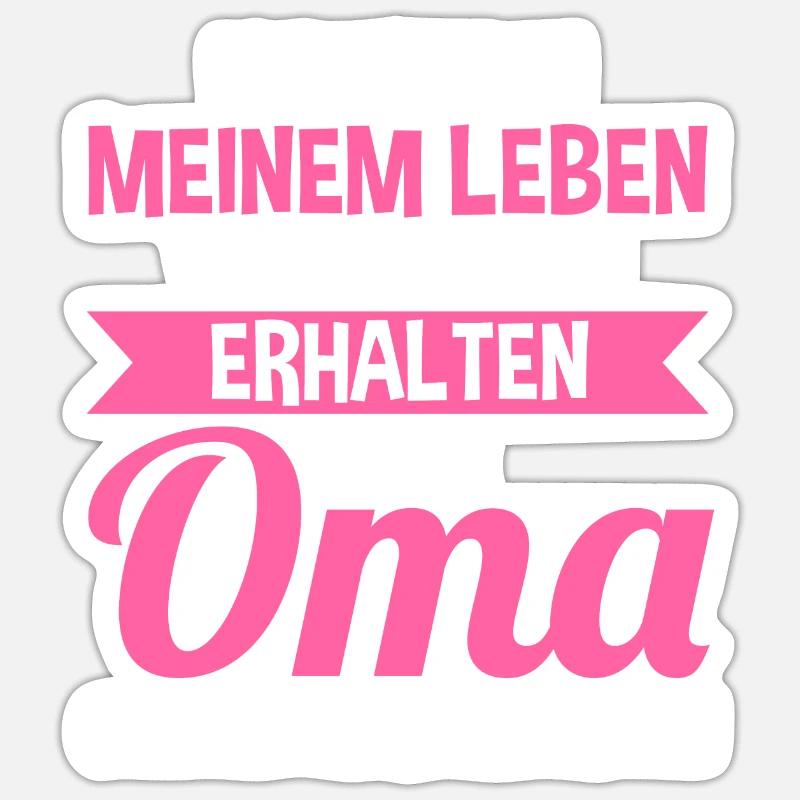 Großmutter Oma - Sticker Größe S (10 x 10 cm) - Mattweiß