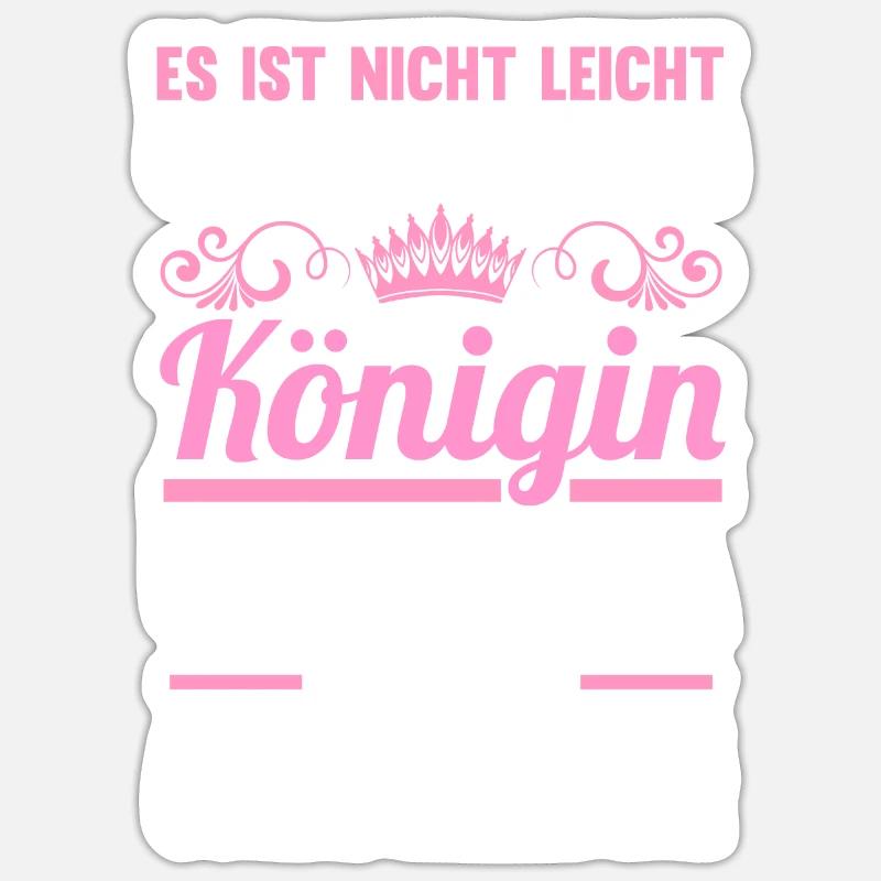 Großmutter Königin Oma - Sticker Größe S (10 x 10 cm) - Mattweiß