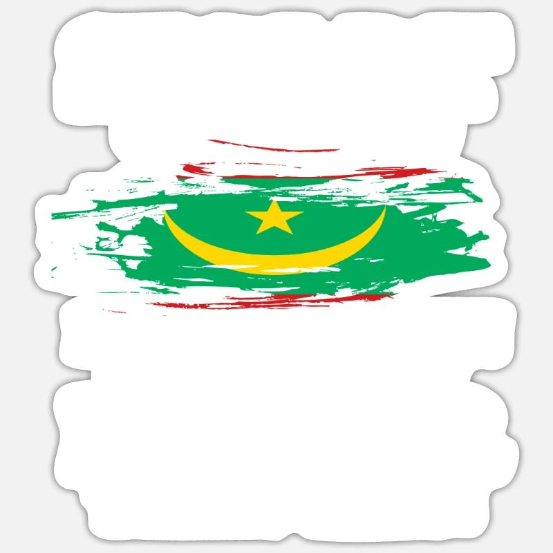 Mauritius - Sticker Größe S (10 x 10 cm) - Mattweiß
