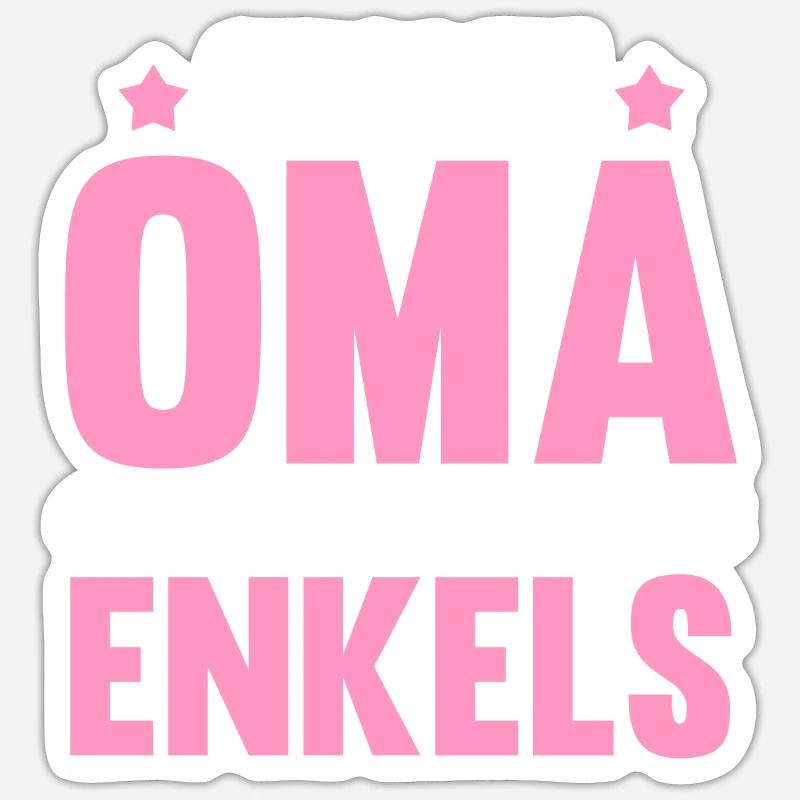 Großmutter Enkel Oma Sticker Größe S (10 x 10 cm)
