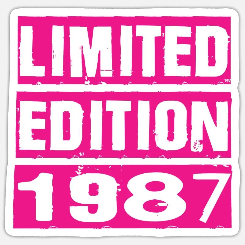 Édition limitée 1987 - Sticker taille S (10 x 10 cm) - blanc mat