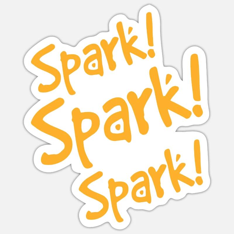 Spark - Sticker size S (10 x 10 cm) - white matte