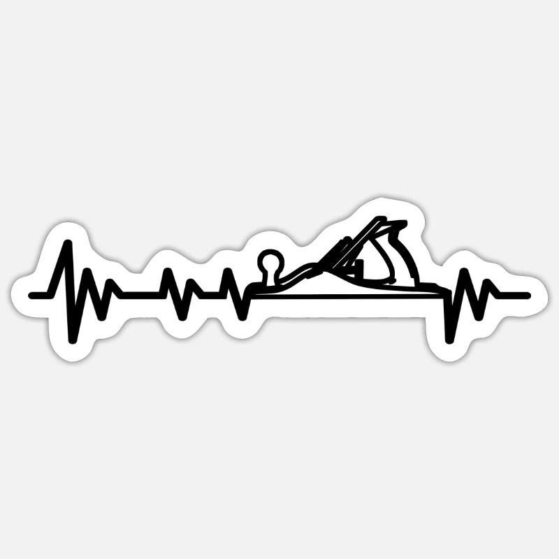 Artisan menuisier menuisier menuisier - Sticker taille S (10 x 10 cm) - blanc mat