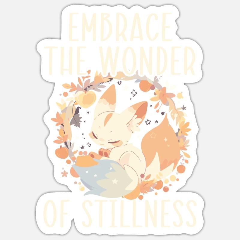 Sleeping Fox Sleepyhead Napping Sleep Fox Lover Sticker size S (10 x 10 cm)