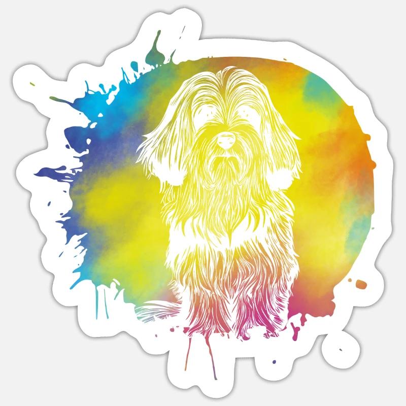 Havanese Retro - Sticker size S (10 x 10 cm) - white matte