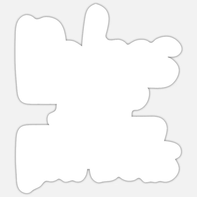 Filles Pour Haltères - Sticker taille S (10 x 10 cm) - blanc mat