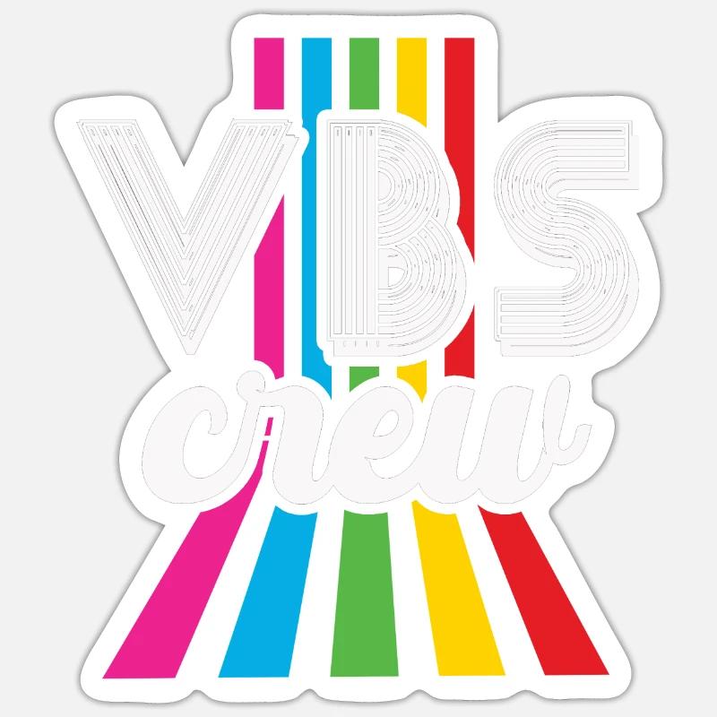 Équipage VBS - Sticker taille S (10 x 10 cm) - blanc mat