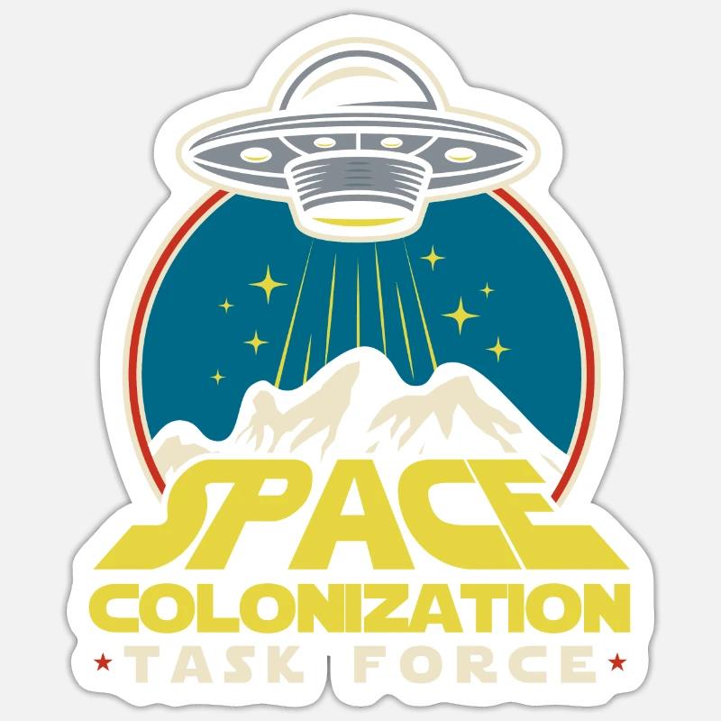 Space Space Cool Space Colonization Sticker size S (10 x 10 cm)