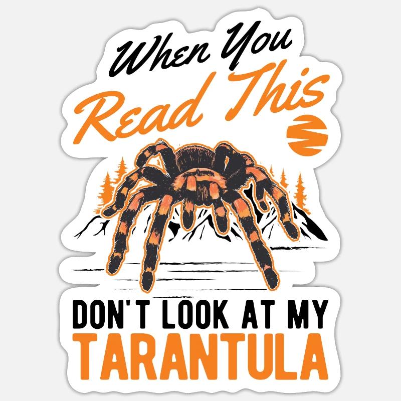 Tarantel Geschenk Spinne Tarantula - Sticker Größe S (10 x 10 cm) - Mattweiß