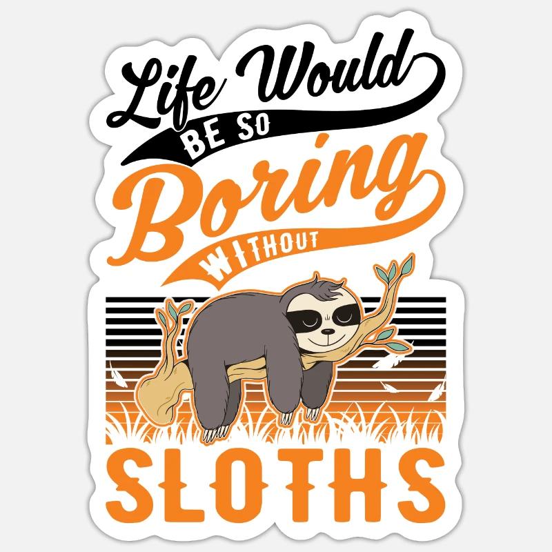 Sloth Gift Sloth - Sticker size S (10 x 10 cm) - white matte