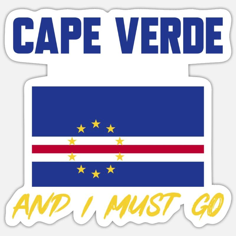 Drapeau du Cap-Vert Drapeau du Cap-Vert Sticker taille S (10 x 10 cm)