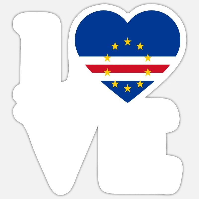 Drapeau du Cap-Vert Drapeau du Cap-Vert Sticker taille S (10 x 10 cm)