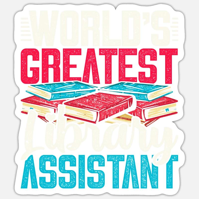 Librarian Library Assistant Sticker size S (10 x 10 cm)