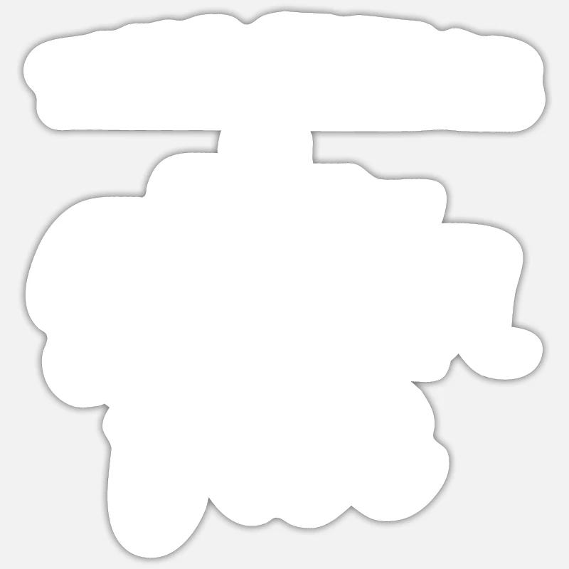 Gars sans gluten - Sticker taille S (10 x 10 cm) - blanc mat