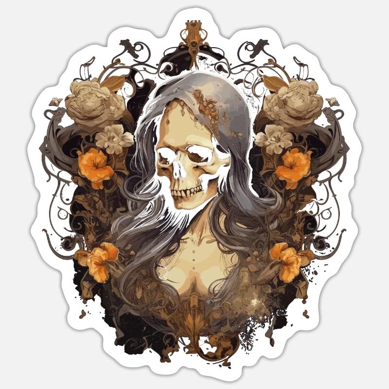 Gothic Aesthetics Goth - Sticker size S (10 x 10 cm) - white matte