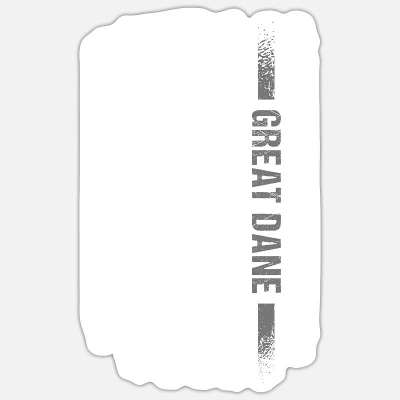 Great Dane Us Flag - Sticker size S (10 x 10 cm) - white matte