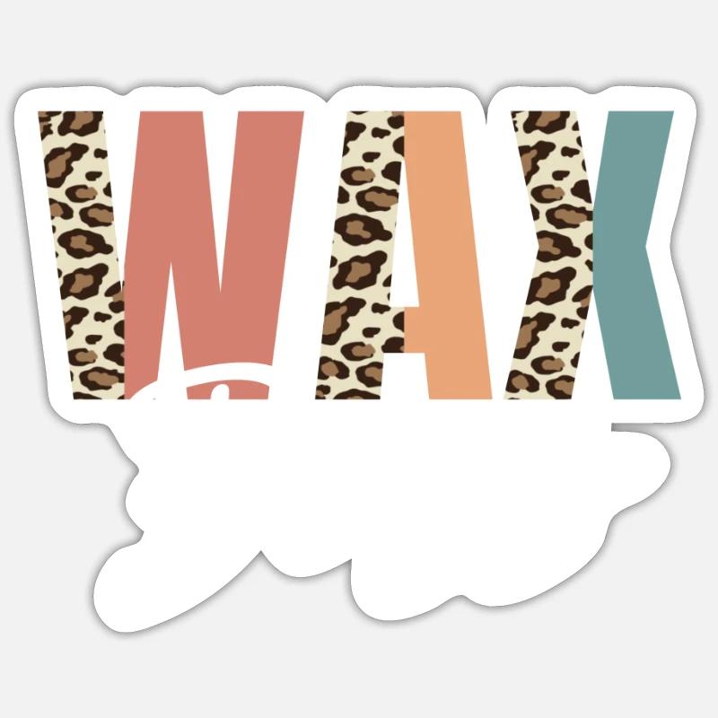 Waxing Specialist Leopard Pattern Sticker size S (10 x 10 cm)