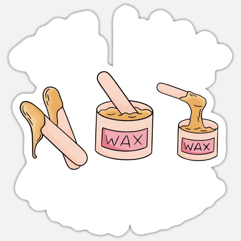The Wax Whsiperer - Sticker Größe S (10 x 10 cm) - Mattweiß