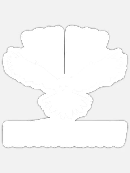 Nachteule Eule Eulen Vogel - Sticker Größe S (10 x 10 cm) - Mattweiß
