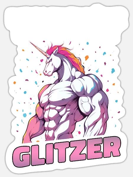 Einhorn Einhörner Fabelwesen Mystisch - Sticker Größe S (10 x 10 cm) - Mattweiß