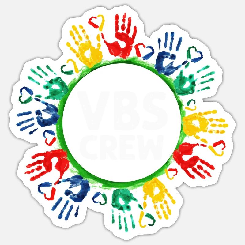 Équipage VBS - Sticker taille S (10 x 10 cm) - blanc mat
