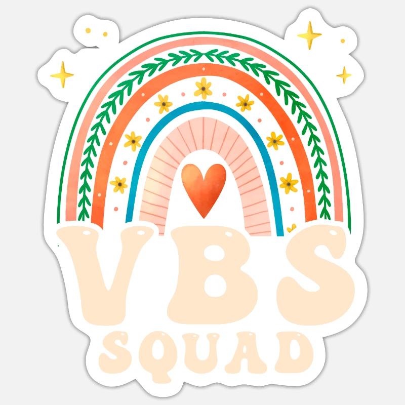VBS Squad Bible Shool - Sticker taille S (10 x 10 cm) - blanc mat