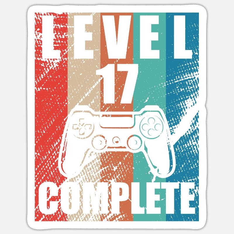 Niveau 17 complete - Sticker taille S (10 x 10 cm) - blanc mat