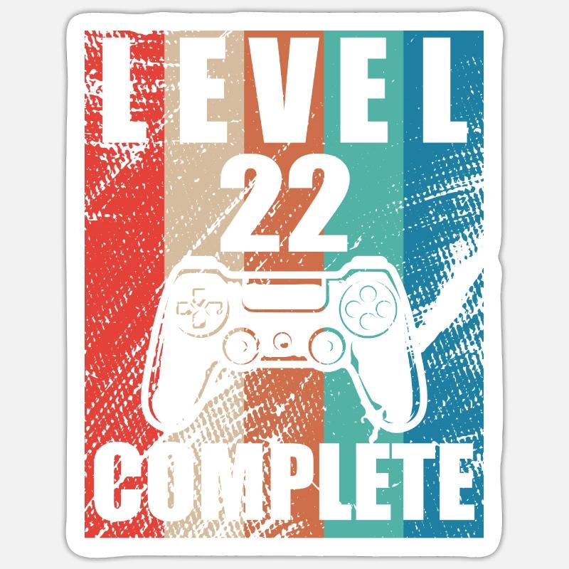 Niveau 22 complete - Sticker taille S (10 x 10 cm) - blanc mat