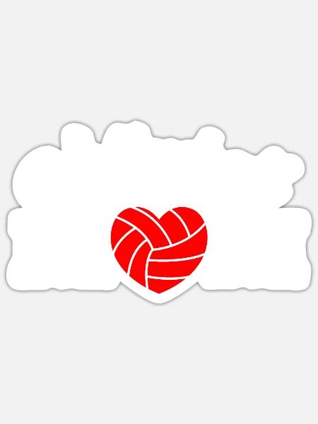 Volleyball Mom Für Volleyball Mütter Frauen - Sticker Größe S (10 x 10 cm) - Mattweiß