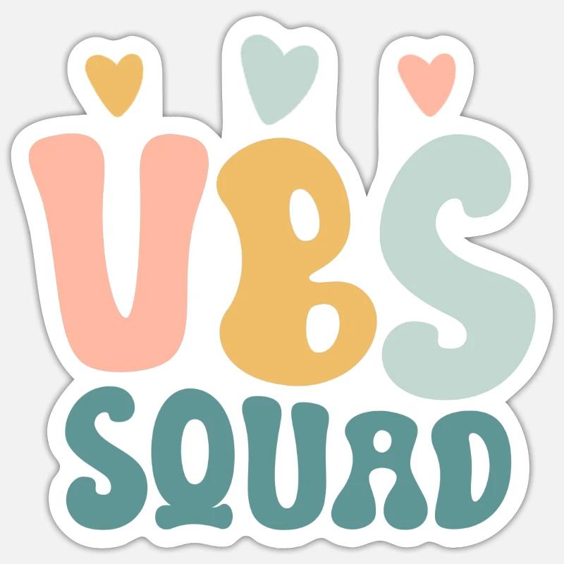 VBS Squad Bible Shool - Sticker taille S (10 x 10 cm) - blanc mat
