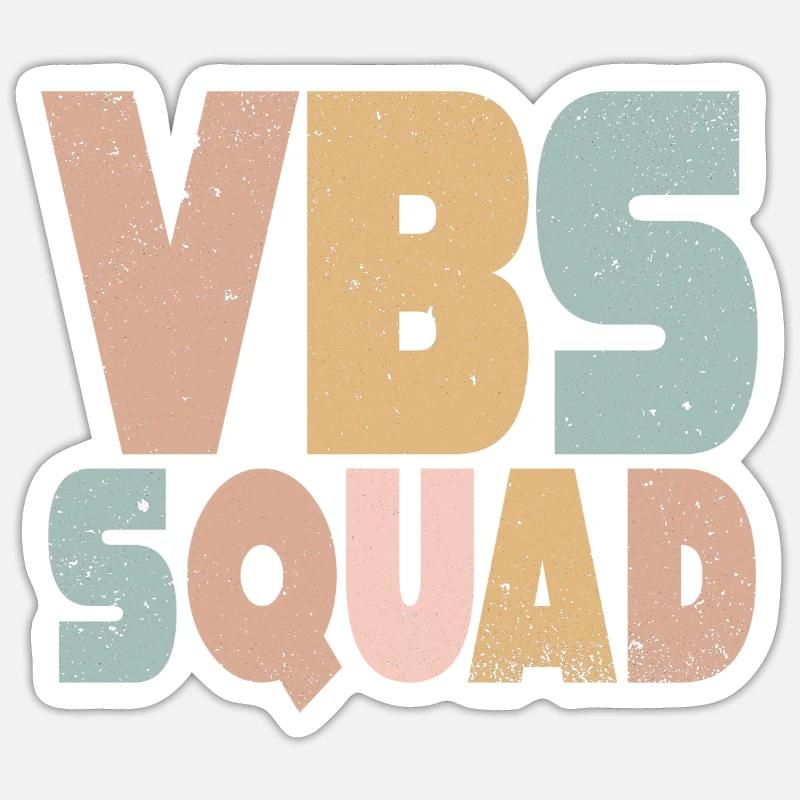 VBS Squad Bible Shool - Sticker size S (10 x 10 cm) - white matte