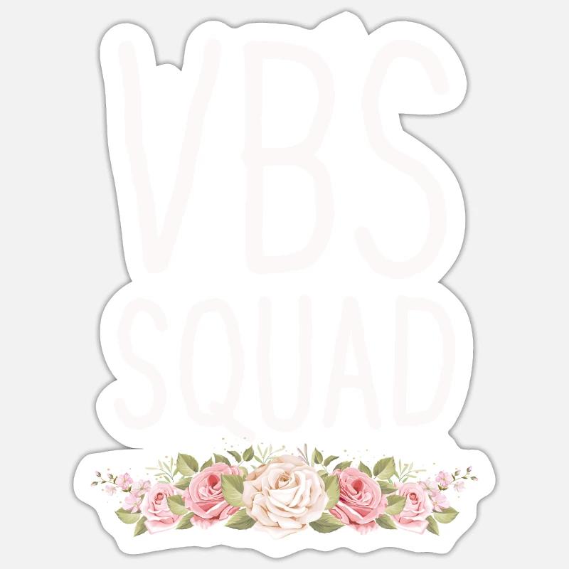 VBS Squad Bible Shool - Sticker taille S (10 x 10 cm) - blanc mat