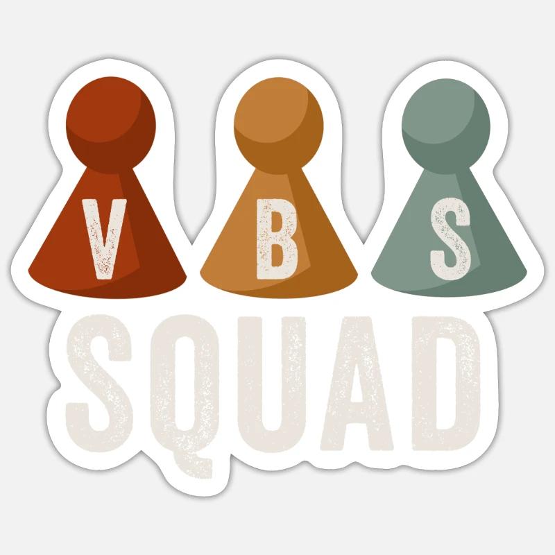 VBS Squad Bibel Shool Sticker Größe S (10 x 10 cm)