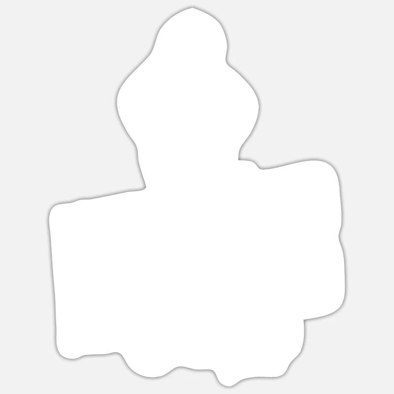 Rollstuhl Rollstuhlfahrer Behindert - Sticker Größe S (10 x 10 cm) - Mattweiß