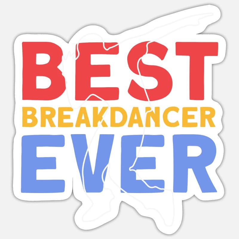 Breakdancing - Sticker size S (10 x 10 cm) - white matte