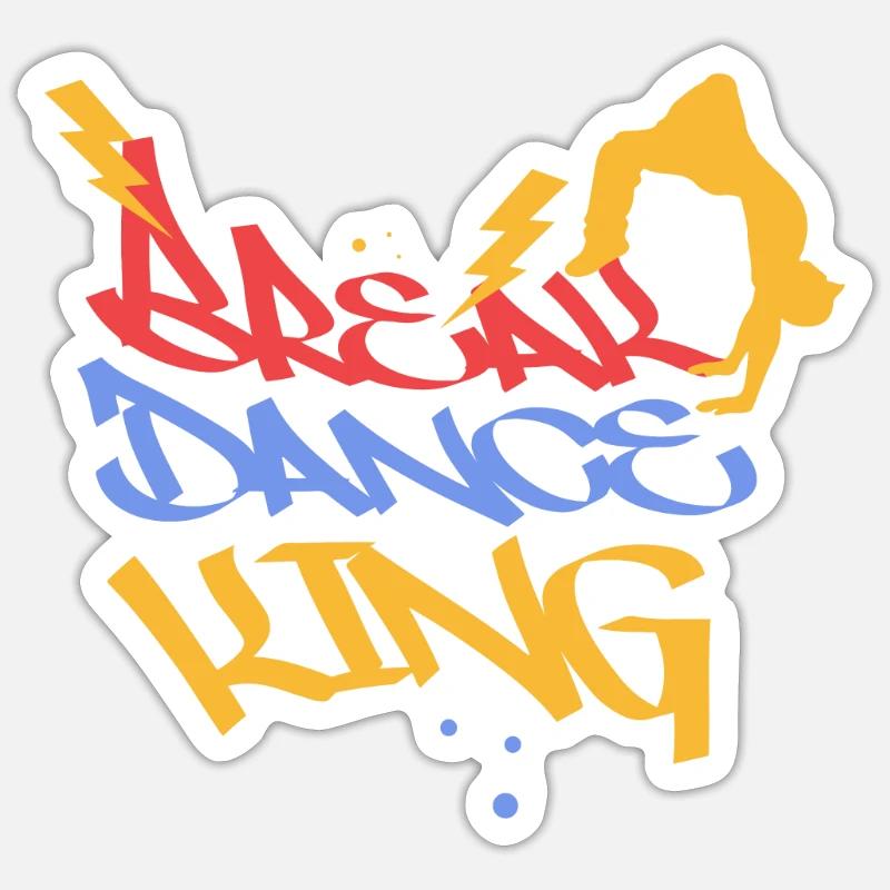 Breakdancing - Sticker Größe S (10 x 10 cm) - Mattweiß