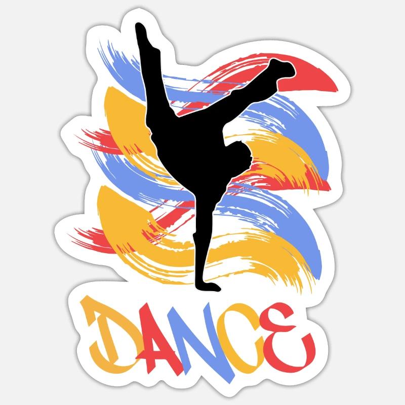 Breakdancing - Sticker size S (10 x 10 cm) - white matte
