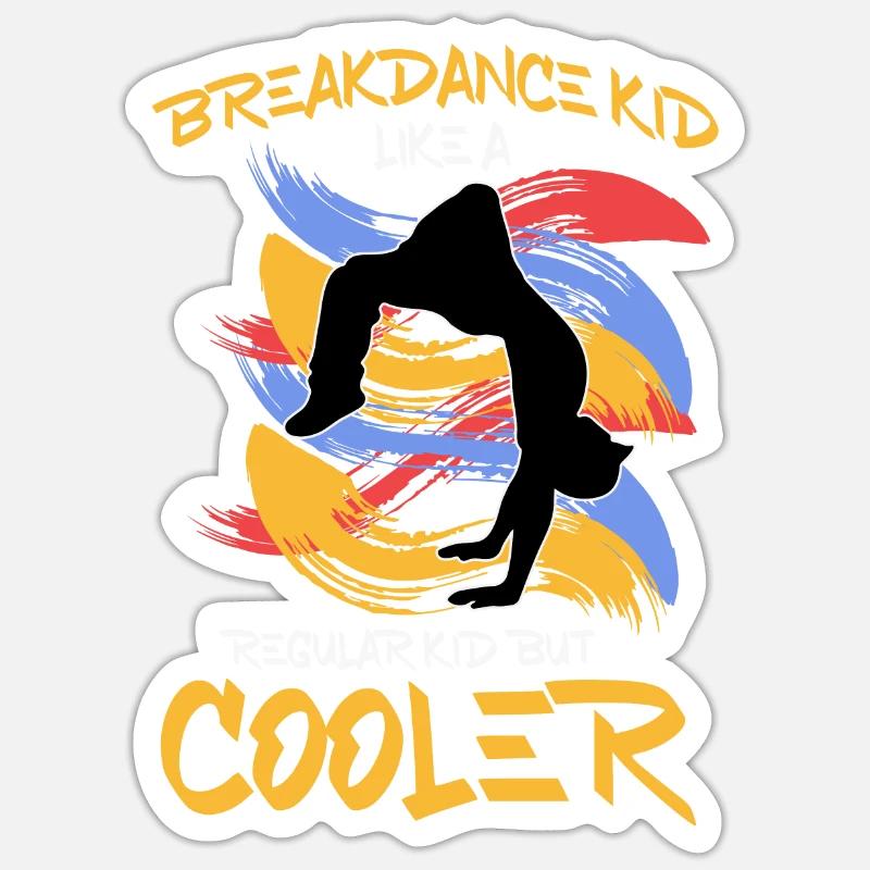 Breakdancing - Sticker Größe S (10 x 10 cm) - Mattweiß