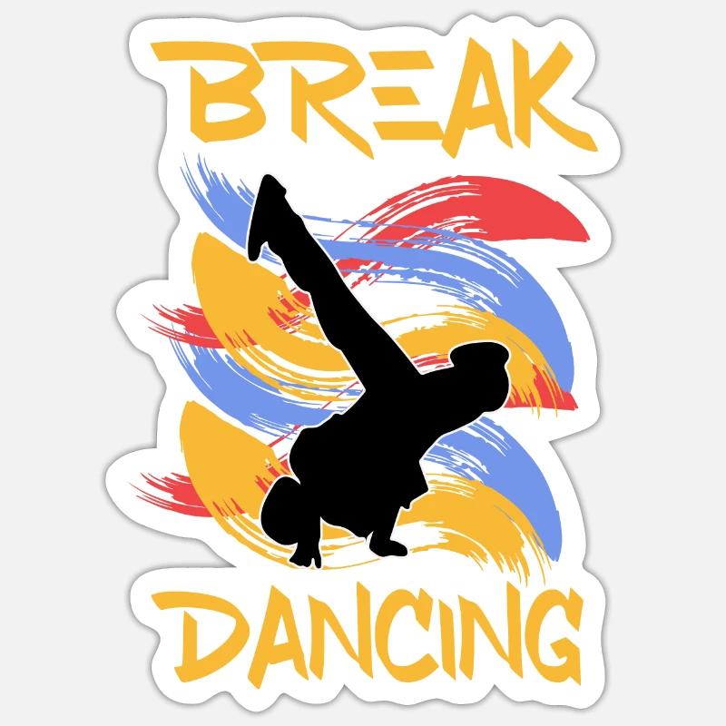Breakdance Sticker taille S (10 x 10 cm)